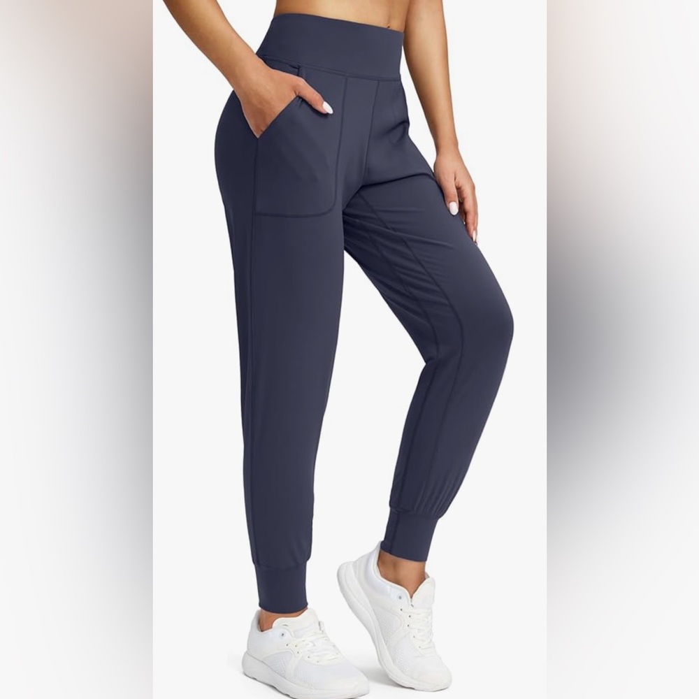 Soothfeel Women’s Joggers with Zipper Pocket High Waisted Yoga Pants size Large